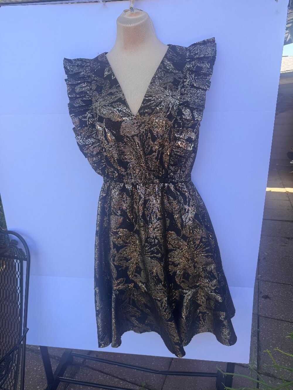 Betsey Johnson Cocktail dress, black and gold